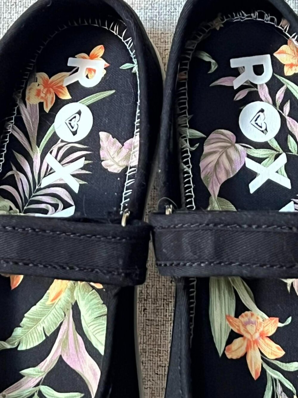 Roxy Sunfari Mary Janes Ballerina Flats Black/Floral Size 9.5 - Picture 4 of 10